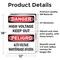 Signmission High Voltage Keep Out Bilingual Danger Sign, Vinyl Decal, 12in W x 18in L, 2PK OS-2PACK-DS-D-1218-L-19391 - alternate 2